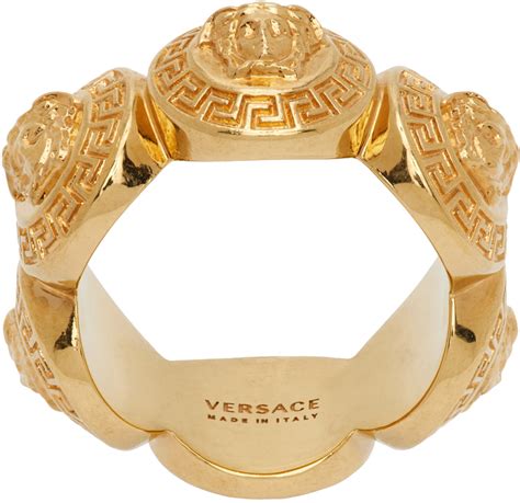 versace ring gold medusa|ring female medusa.